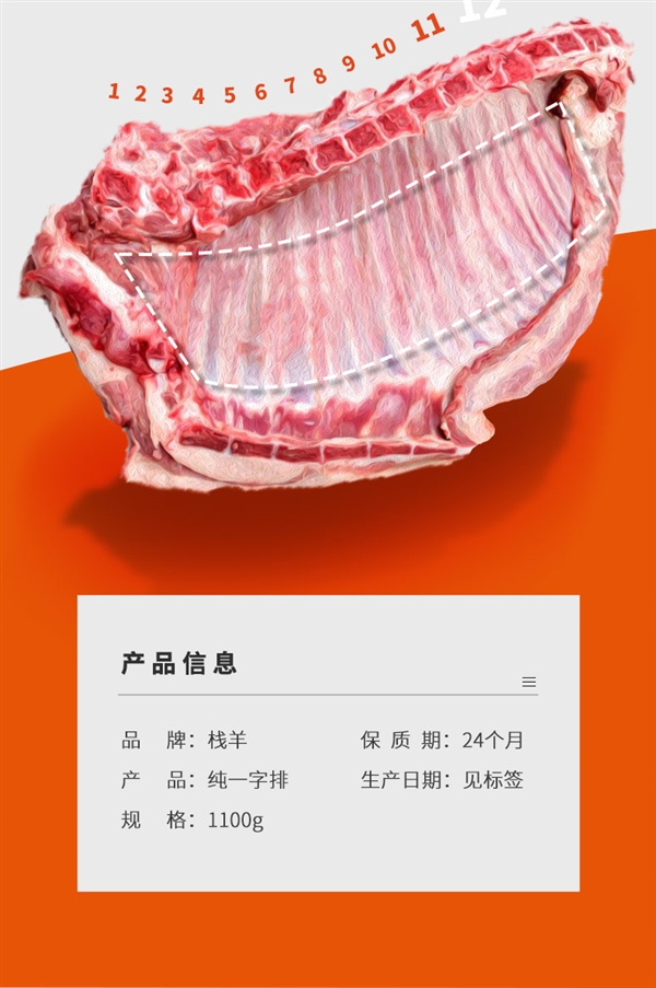 谷饲不膻肉香翻倍:艾克拜尔原切羔羊排4斤85元顺丰冷链(京东149元)