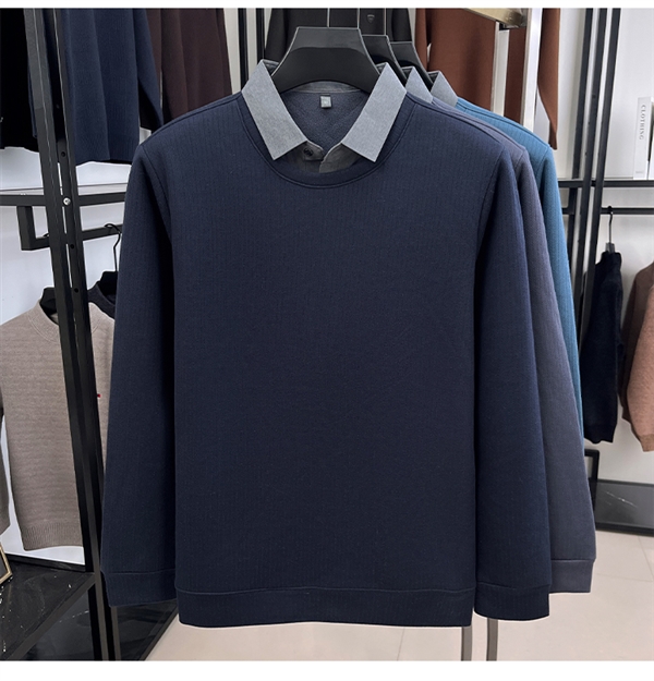 红蜻蜓男装旗舰店 加绒加厚假两件毛衣39.9元起上新