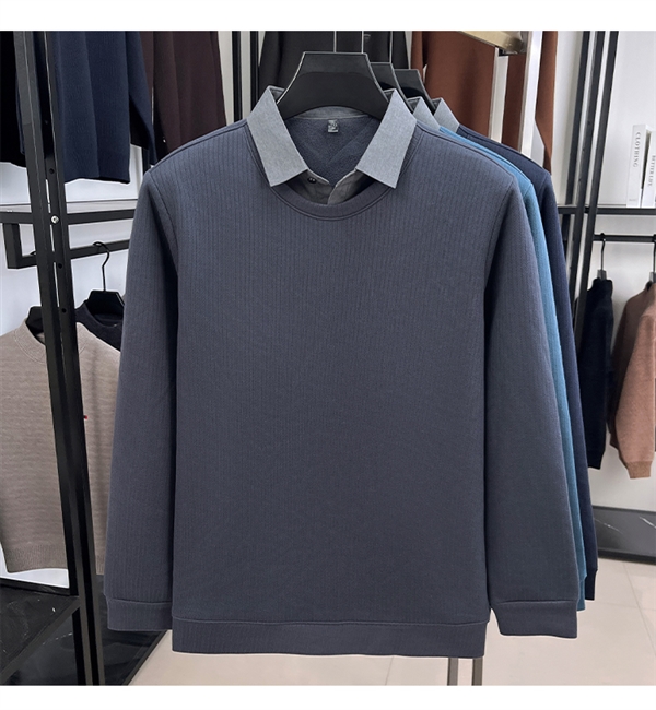 红蜻蜓男装旗舰店 加绒加厚假两件毛衣39.9元起上新