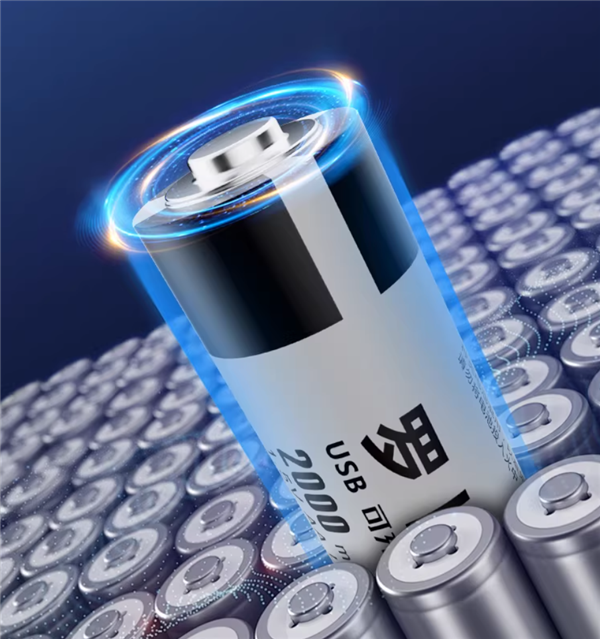 C口快充：罗卜微能5号2000mWh充电电池2节15.9元大促 原价47.9元