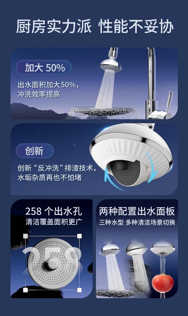 立省50%！杜邦小飞碟龙头防溅头29.9元限时大促