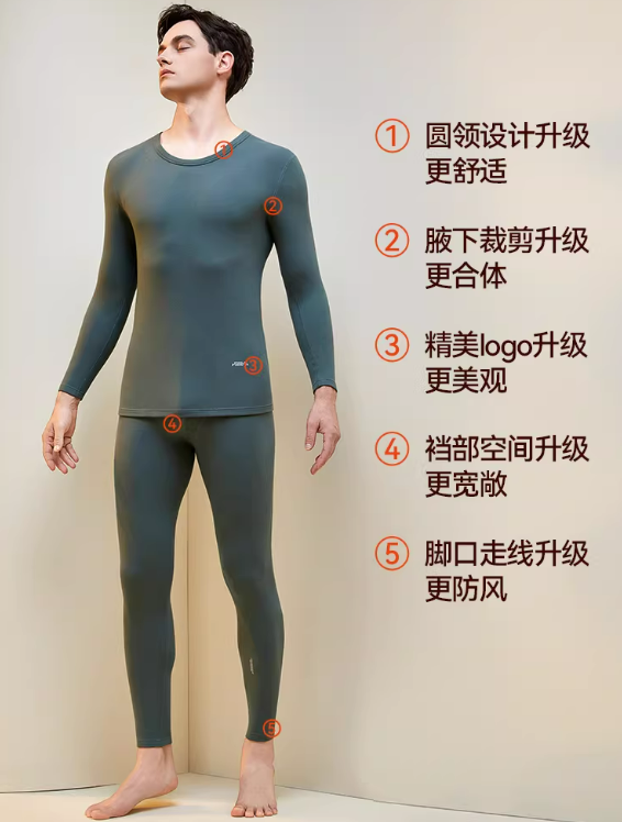 山羊绒+桑蚕丝:大嘴猴10A秋衣套装27.5元发车(赠退货宝)