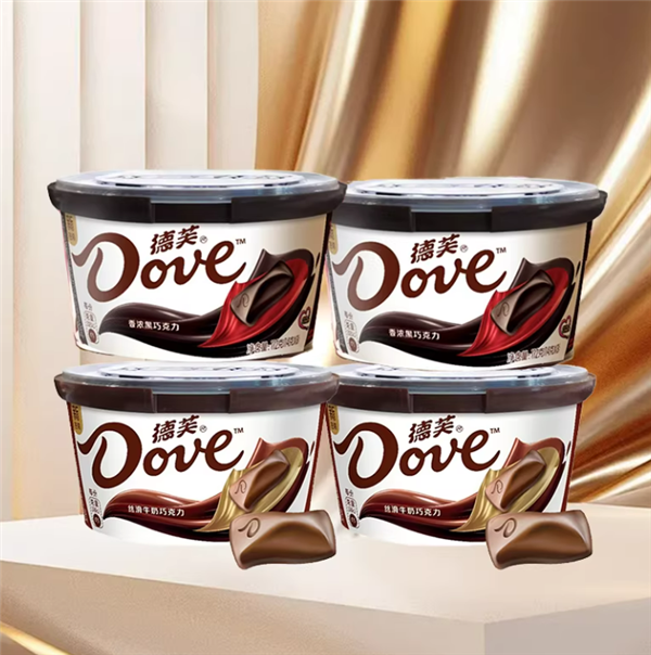 丝般顺滑：德芙香浓黑巧+牛奶巧克力23元2碗大促（商超35元）