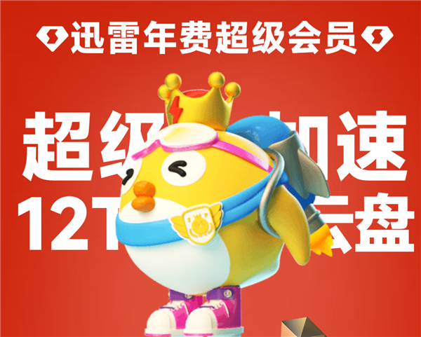 12T网盘每天1000次云添加！迅雷超级会员10元/月破冰新低