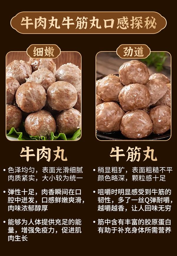 肉含量≥93%:潮谦潮汕牛肉/牛筋丸28.8元2斤大促