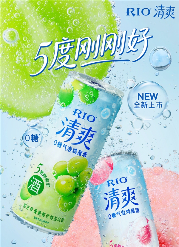 春节聚餐微醺下！RIO清爽+强爽鸡尾酒3.8元/罐秒杀