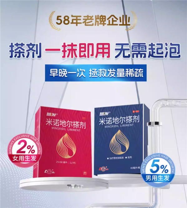 中年男士福音！鲁南×慧发米诺地尔搽剂18元大促