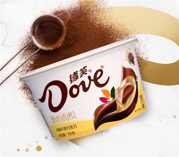 德芙香浓黑巧+丝滑巧克力2碗大促21元：商超35元