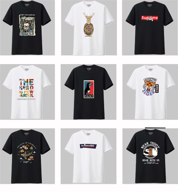 19款可选：布静观印花短袖T恤16.9元大促 190g重磅纯棉