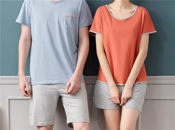 男女款都有：韩彩纯棉短袖睡衣套装到手35元（不到半价）