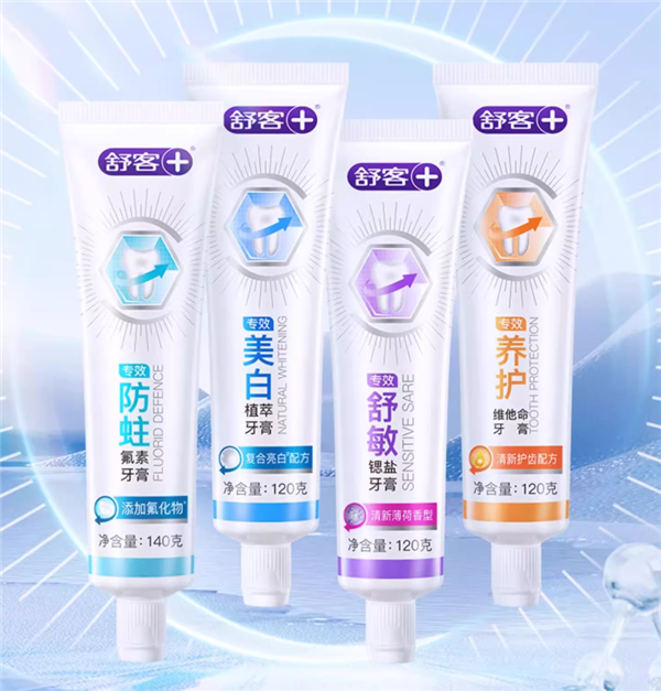 囤一次用半年!舒客含氟牙膏5.8元/支久违发车