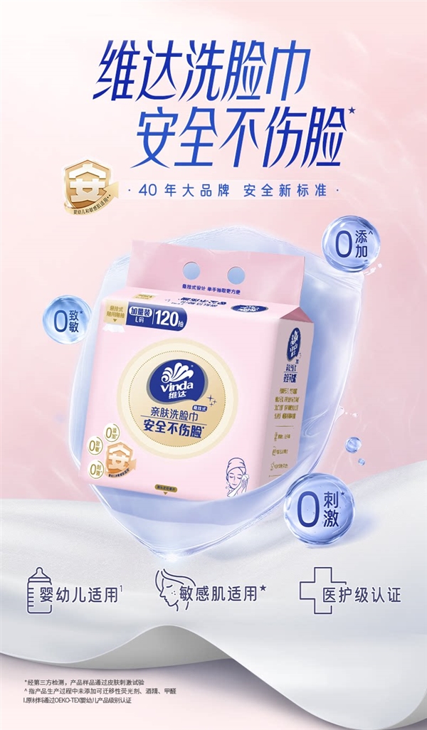 维达悬挂洗脸巾19.8元240抽：闭眼囤