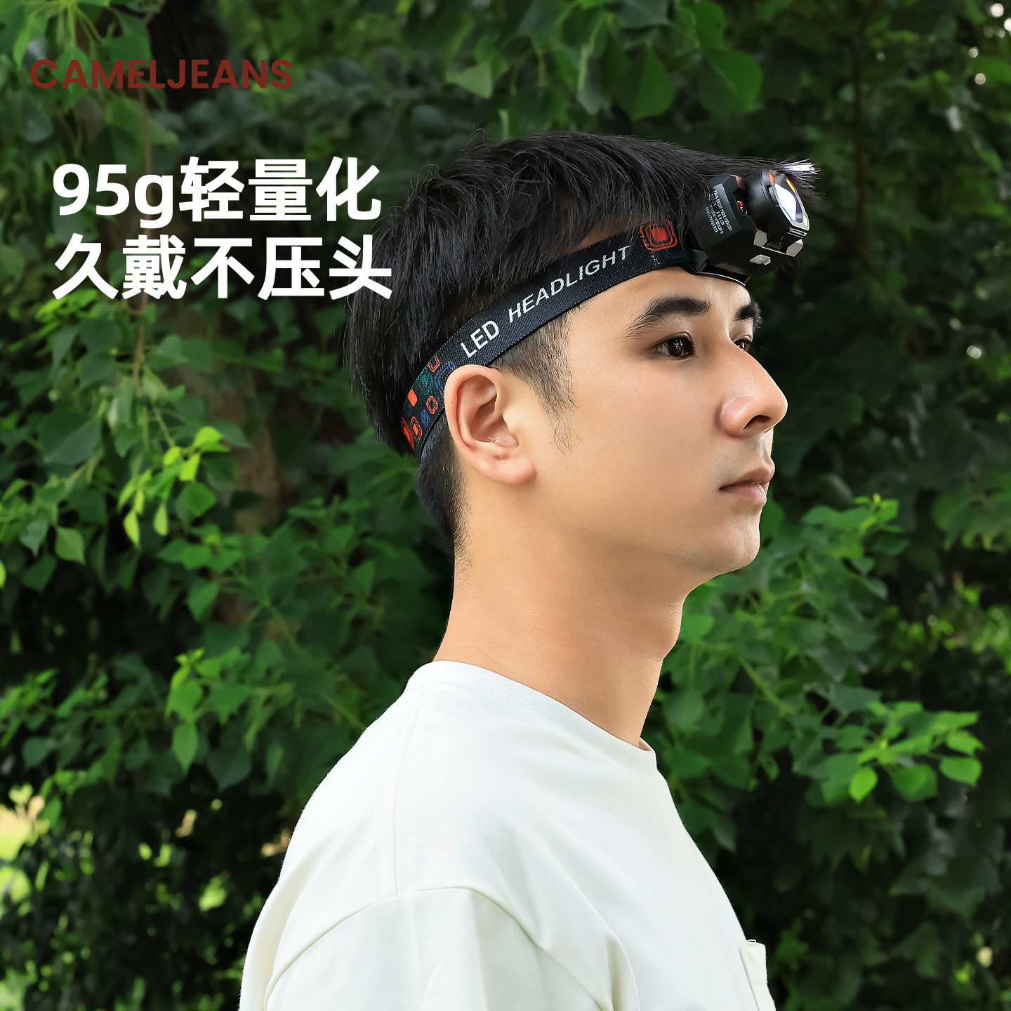 cameljeans头灯2026新款强光超亮头戴式长续航户外登山钓鱼照明灯