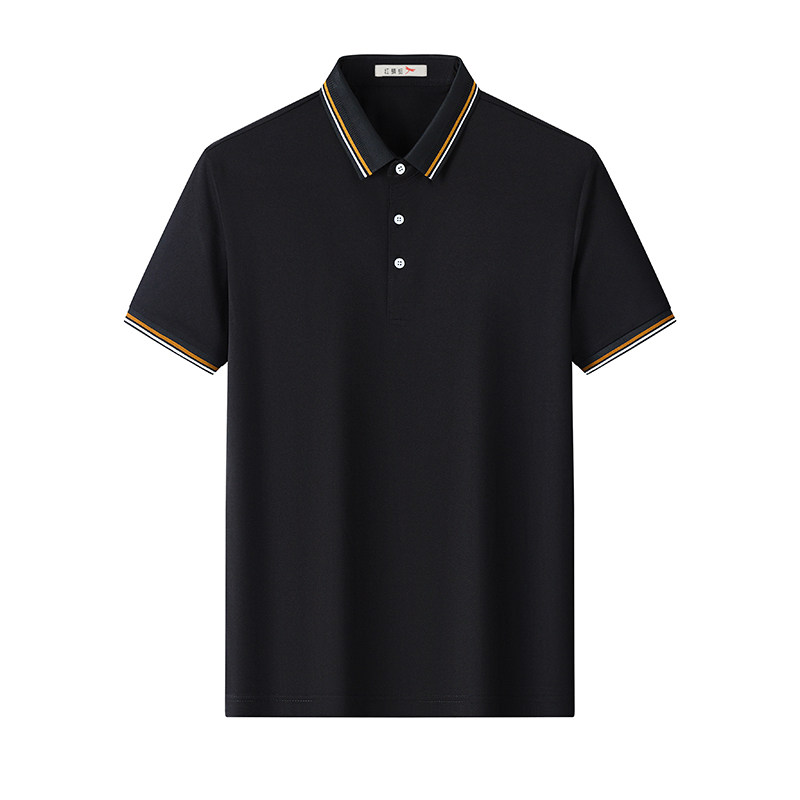 红蜻蜓男装夏季新款冰丝短袖t恤亲肤透气中年男士浅色内搭Polo衫