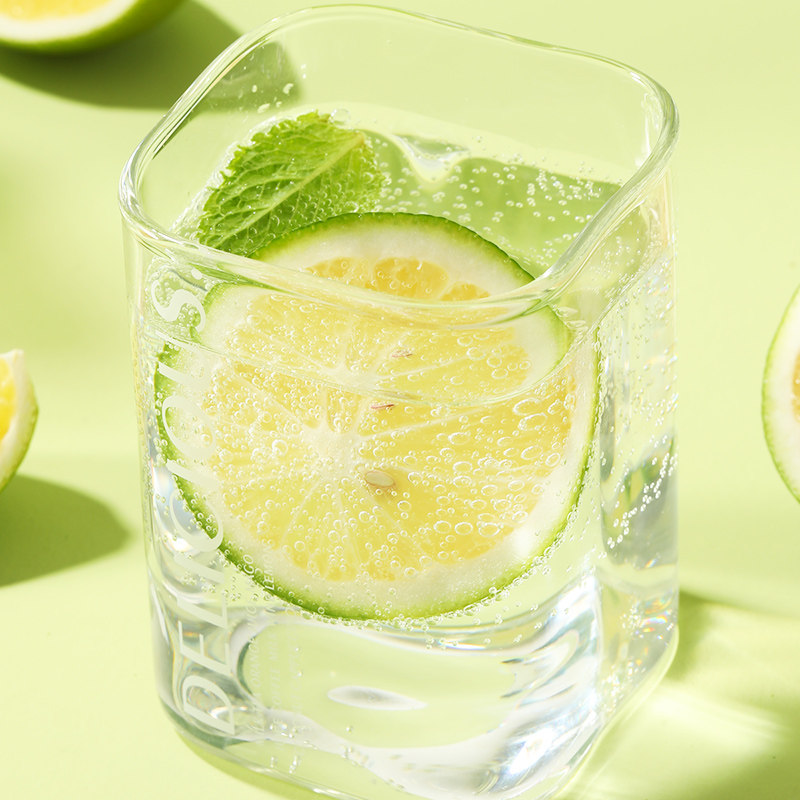 味滋源气泡水0糖0脂350ml饮用水柚子青柠白桃味汽水夏饮料零食z