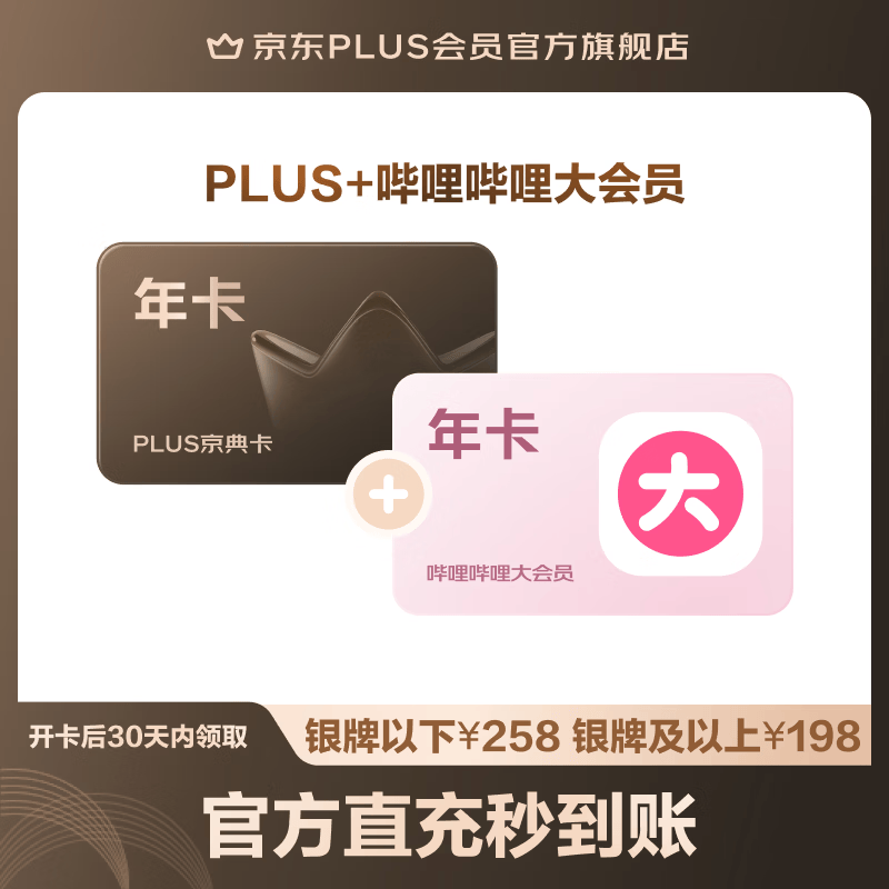PLUS+哔哩哔哩大会员联名年卡