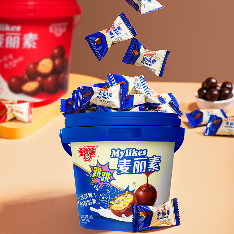 金丝猴麦丽素礼盒巧克力零食送人独立小包装代可可脂桶装大桶盒装