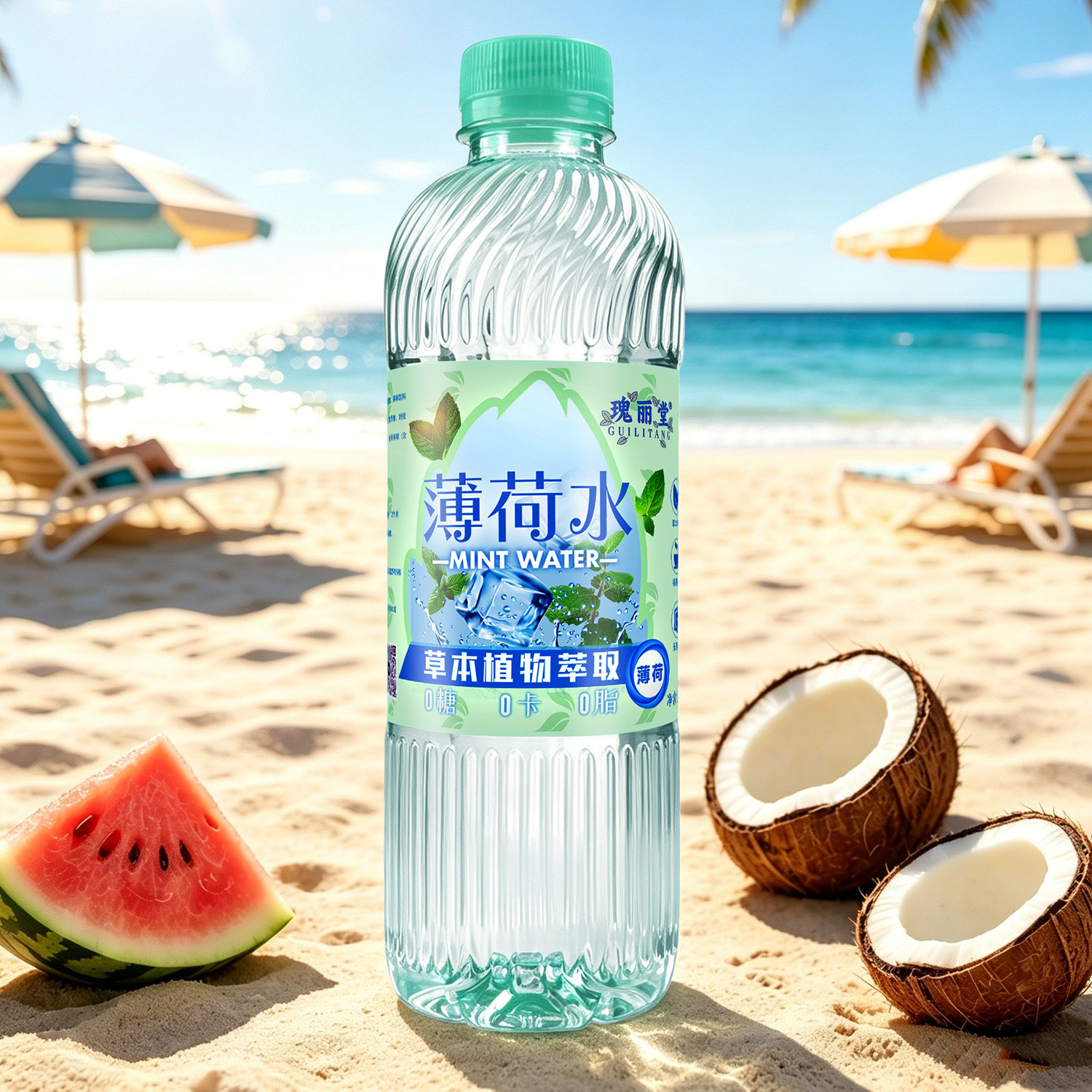 瑰丽堂薄荷水500ml*8瓶清凉食用级饮料品冷藏天然云南夏天