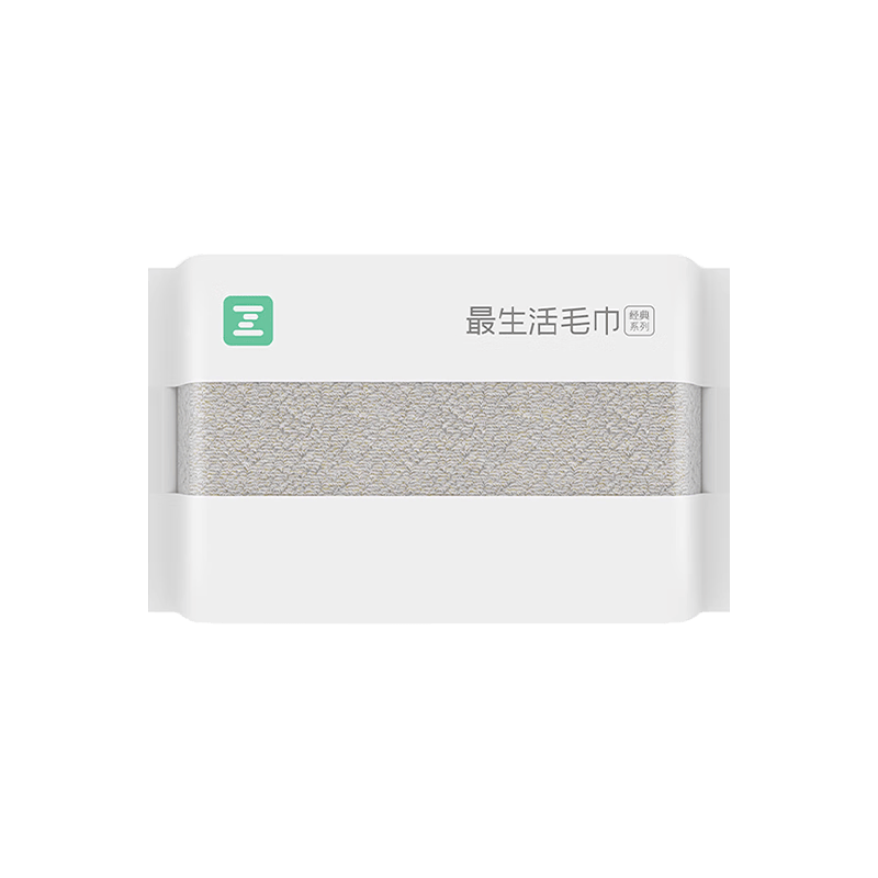 最生活毛巾经典款1条装加厚纯棉吸水A类抗菌柔软纯色 【卡其色】经典系列1条