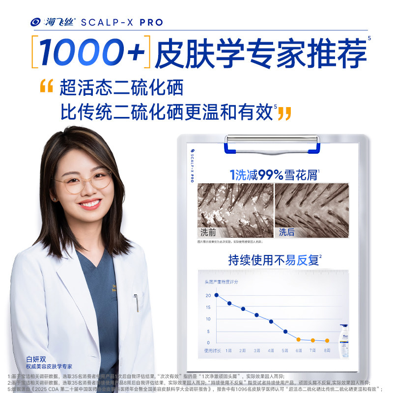 【重磅新品】海飞丝二硫化硒去屑洗发水控油止痒水润不刺激洗发露