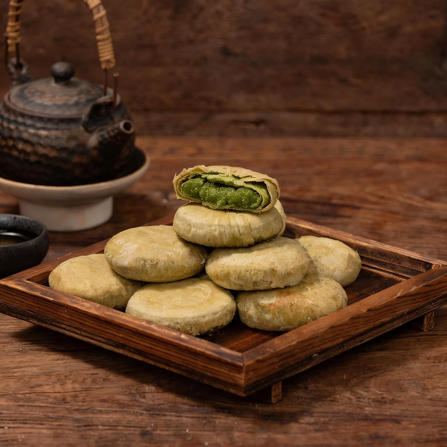 杨先生茉莉龙井茶酥传统糕点小吃杭州特产下午茶点心零食苏式月饼