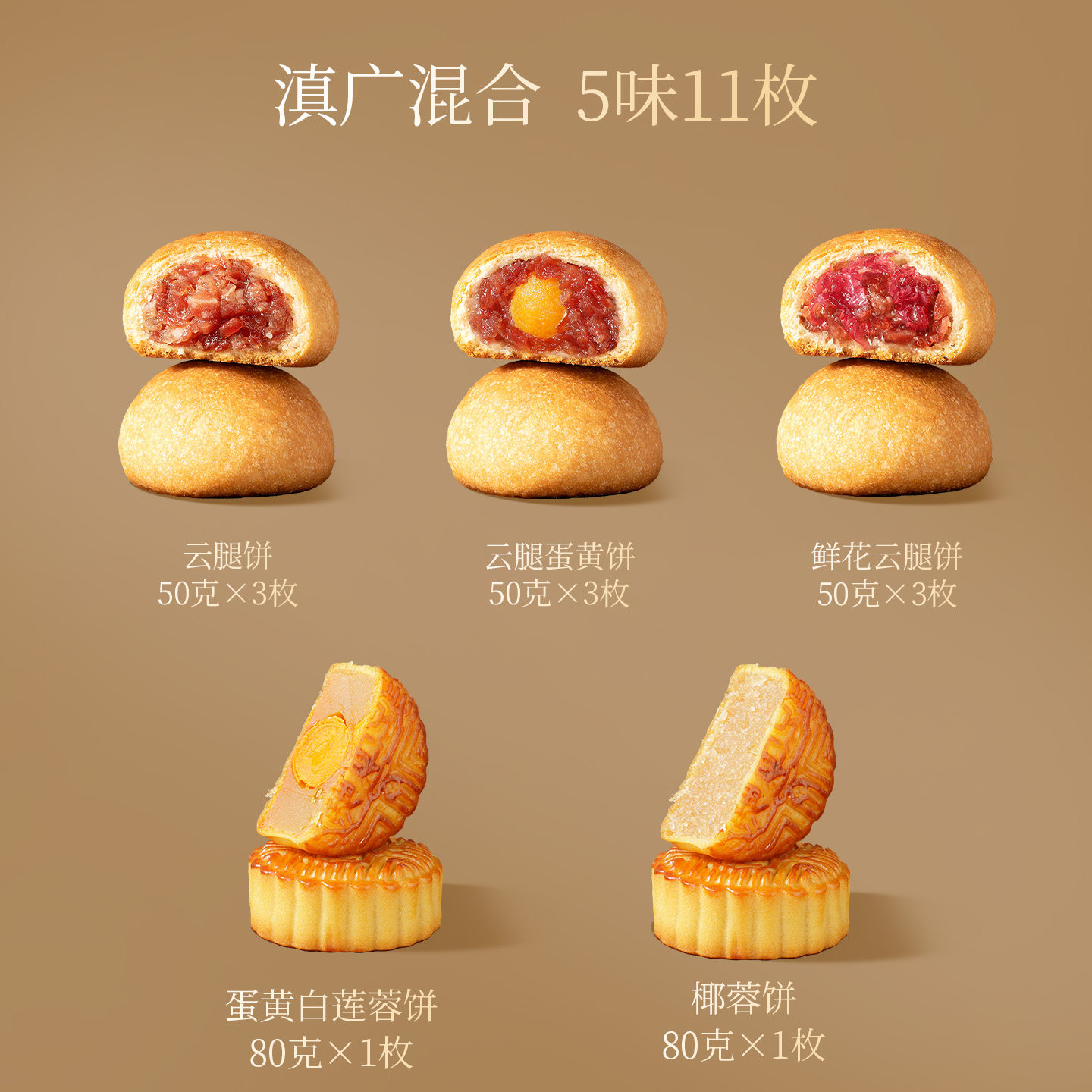 潘祥记月饼中秋节送礼滇式月饼云南宣威蛋黄火腿月饼云腿月饼礼盒