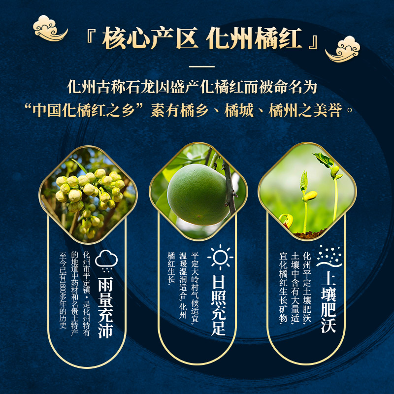 橘珍堂化州橘红 正宗三十年陈化橘红官方旗舰店大品牌正毛果切片
