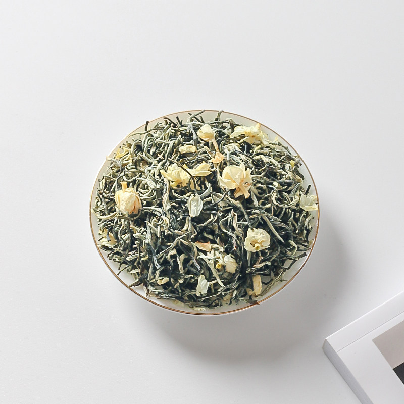 7翠春园茉莉花茶冷泡茶浓香型花草茶高山甘露茶横县绿茶罐装100g