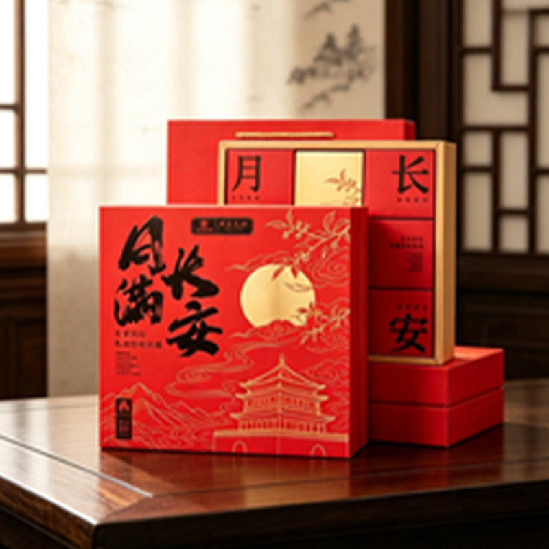 西安饭庄月饼礼盒广式蛋黄莲蓉陕西传统多口味豆沙月饼中秋节送礼