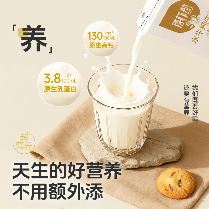 【中秋送礼】百菲酪3.8g乳蛋白水牛纯牛奶200ml*20盒广西水牛奶