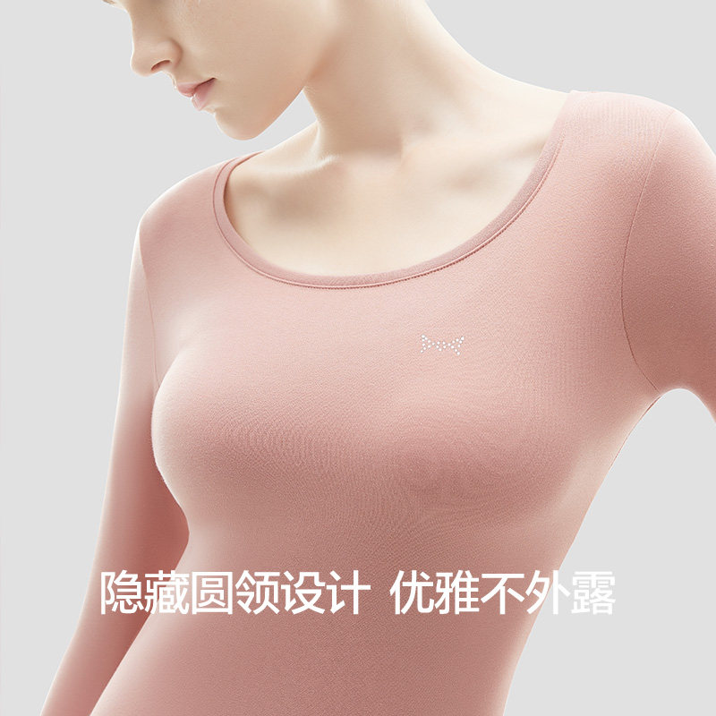 猫人保暖内衣男冬季加厚薄绒青少年无痕秋衣秋裤女士纯棉毛衫套装