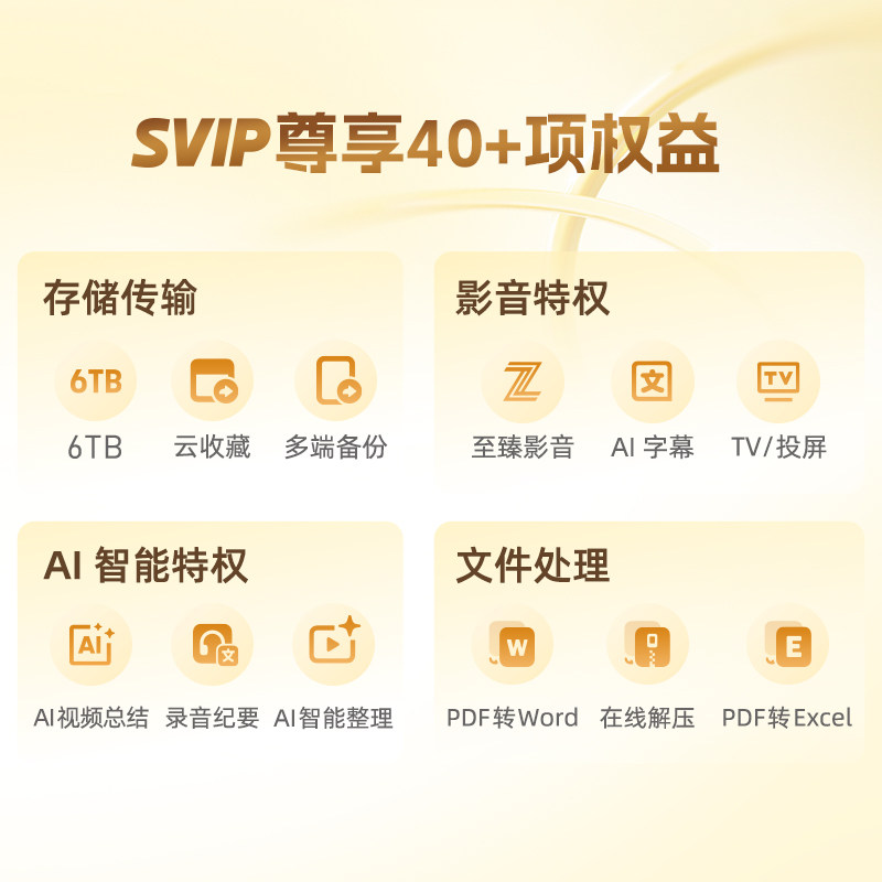 【加赠30天&keep双月卡】夸克网盘SVIP超级会员2年卡浏览器云收藏