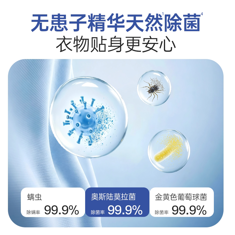 【淘秒】立白除菌净护洗衣液柔顺去渍防发黄茉莉香除菌除螨易漂洗